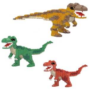DIY Assembly 600 + pcs Micro บล็อกอาคารชุดไดโนเสาร์ Series T-Rex จําลองไดโนเสาร์อิฐชุดมินิอนุภาคสําหรับ 8 + - Product Image 2