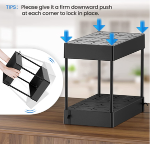Multi Function 2 Tier Under Sink <strong>s</strong> and Storage Kitchen Storage <strong>Rack</strong> 2 Pack Under Sink Plastic <strong>Dish</strong> <strong>Rack</strong>