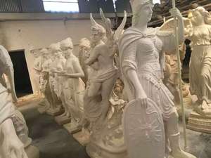 Patung marmer putih, patung prajurit wanita gaya taman, tentara Romawi kuno ukuran hidup - Product Image 6