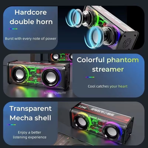 Alta calidad transparente V8 inalámbrico TWS para altavoz portátil RGB luces deportes al aire libre Subwoofer excelente Audio - Product Image 4