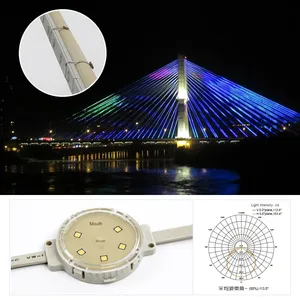 Impermeabile per esterno LED Pixel Light coloratissimo corsa di cavalli di programmazione a matrice di punti IP65 512 punti di illuminazione a parete Lavatrici - Product Image 4