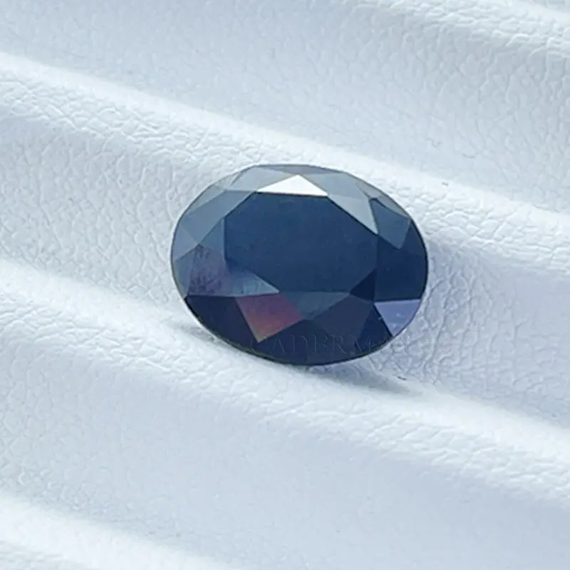 Korundum mulia dipoles batu permata segi Oval cemerlang dalam warna biru longgar batu safir biru alami