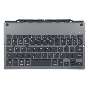 Teclado de dientes azules de 60 teclas Mini silencioso plegable portátil ligero recargable Estructura de pie de tijera Mini teclado inalámbrico - Product Image 4