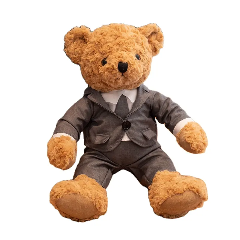 Peluche personalizzato orsacchiotto giocattolo con vestiti animale orso marrone morbido peluche animale personalizzato