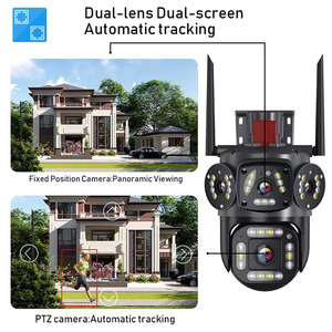 Cámara PTZ de doble lente V380 Pro de 4MP con sistema de alarma inalámbrico de seguimiento automático Monitoreo DE SEGURIDAD WIFI de 360 ° - Product Image 2