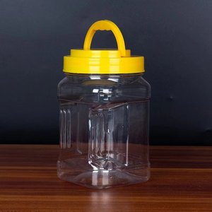 750ml 2L 1.5L ขวดพลาสติก PET ขวดอาหารใสพร้อมฝาปิดสําหรับบรรจุภัณฑ์น้ําผึ้ง Pinch ขวดออกแบบ - Product Image 4
