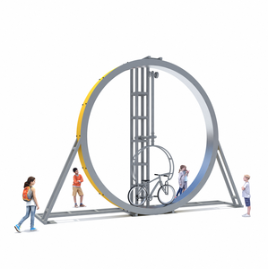 BAIHE حديد سلسلة معدات تسلية عاجزة ، PE صافي الأحمر الغزل الدراجة معدات بلاستيكية ملعب في الهواء الطلق - Product Image 1