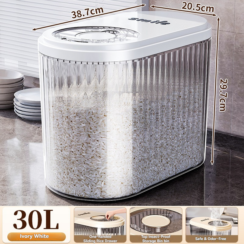 30L Cream White + Transparent Tea
