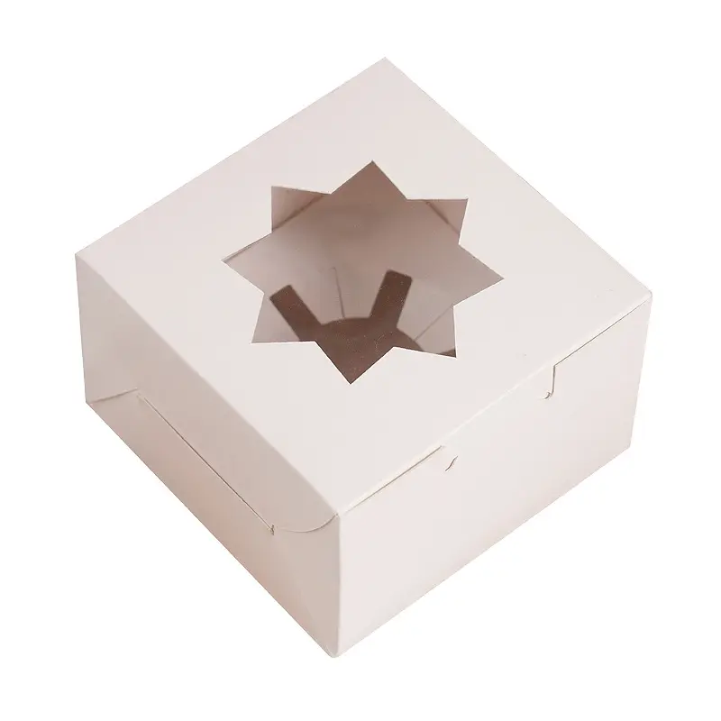 Высокое качество оптовая продажа причудливые коробки для торта на заказ коробка для торта с окном картонные коробки для торта