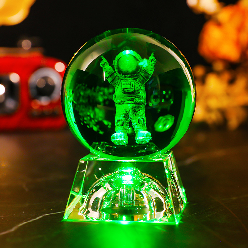 Base de cristal color astronauta.