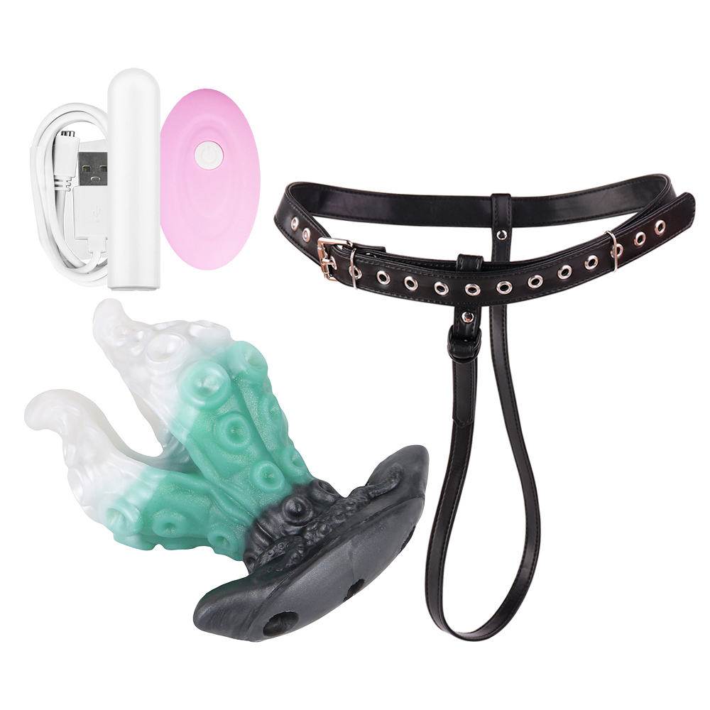 Vibromasseur+Ceinture en cuir-Vert