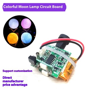 Sunssy 16 renkler RGB 3D ay lambası uzaktan kumanda ile LED elektronik Pcb devre USB şarj gece lambası - Product Image 5