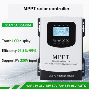 Commercio all'ingrosso di fabbrica auto12v 24v 30a 40a 50a 60a caricabatterie di sistema pwm mppt regolatore di carica solare adatto a tutti i regolatori della batteria