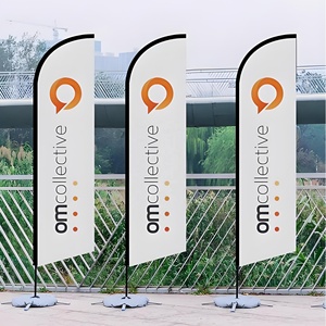 Cờ quảng cáo bãi biển bay tự thiết kế in logo, cờ lông vũ in ấn tùy chỉnh, giao hàng nhanh - Product Image 1