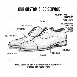 زينزيزيزيرف مخصص برباط رجال الأعمال الرسمي جلد طبيعي عالي اللمعان غطاء اصبع القدم فستان أكسفورد المطر - Product Image 2