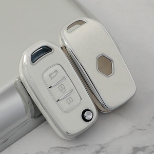 Silver Edge TPU <strong>Key</strong> Cover with Keychain Fit for Renault Clio Espace 5 Master Bus Talisman <strong>Megane</strong> Protector Holder Accessories - Product Image 6