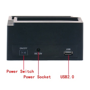 Fabrika OEM çok fonksiyonlu çift Bay Sata 2.5 3.5 inç USB2.0 IDE/SATA harici HDD sabit disk yerleştirme istasyonu kart okuyucu HUB - Product Image 4