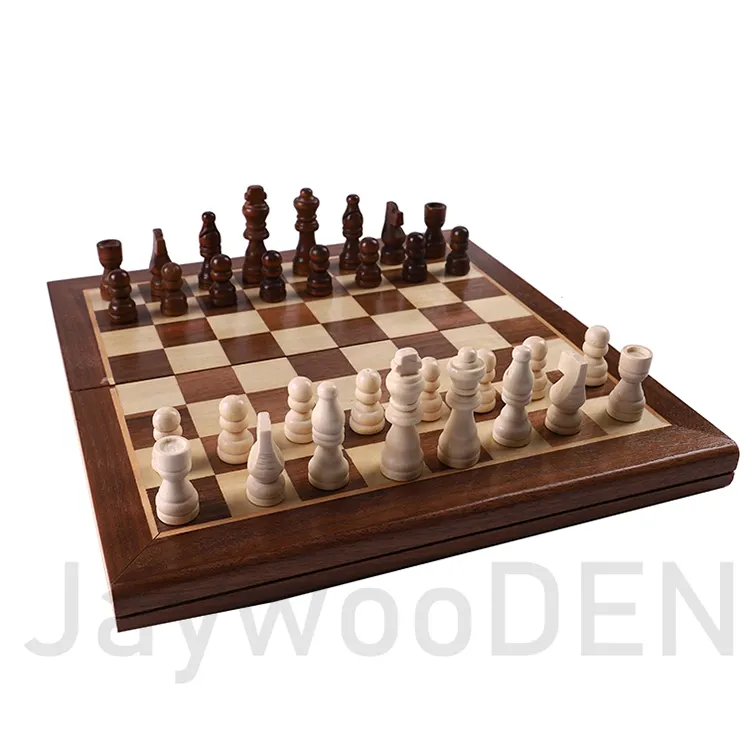 الموردون من المصنع بأنماط مختلفة فاخرة من ألعاب ألواح شطرنج خشبية قابلة للطي