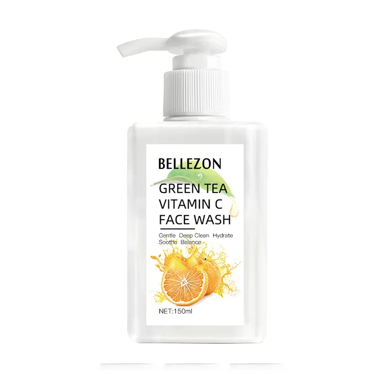 निजी लेबल ग्रीन टी ट्री विटामिन सी जैविक चेहरा धोने को साफ हाइड्रेट साफ करें