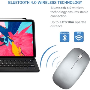 Wireless <strong>Keyboard</strong> <strong>Mouse</strong> Combos Computer Silent PC Pad Rechargeable USB Port for iPad Work Mini Tablet BT <strong>Keyboard</strong> <strong>Mouse</strong> - Product Image 5