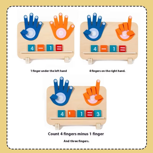 Early Learning Children Math Teaching Aids Montessori Finger Hand <strong>Counting</strong> Game Toys for Kids Educational Mathematics Wooden Toy - Product Image 5