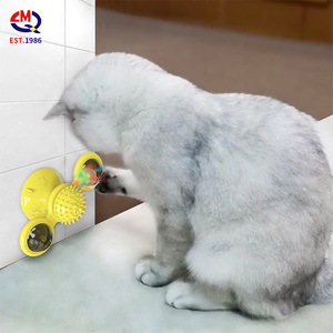 De goma molar juguetes para mascotas gato molino catnip bell tocadiscos juguete gatito con copa de succión a la pared divertido catnip Juguetes - Product Image 1