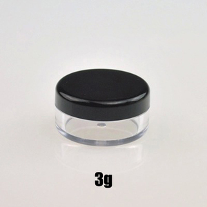 Renkli yuvarlak 3G boş kavanoz seyahat küçük yüz kremi için temizle plastik kozmetik Pot kapaklı kavanoz kapakları dudak balsamı kapları - Product Image 3