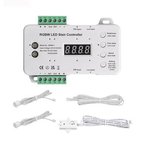 RGBWLED階段照明コントローラー12v24V昼光モーションセンサーストリップダイナミックメイン配線16ステップRGBWコントローラー - Product Image 1