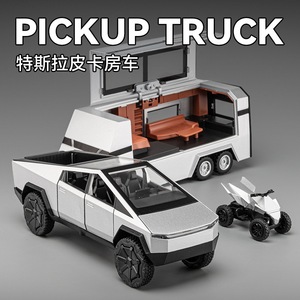 1/32 Teslsa Pickup Diecast alaşım Model araba oyuncak simülasyon küçük Mini dekorasyon - Product Image 2