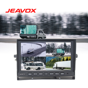 12-24V 10.1 Inch Car Rear View <strong>Monitor</strong> 4CH AV <strong>Input</strong> Quad Split View TFT LCD Digital Reverse Backup <strong>Monitor</strong> for Bus Truck - Product Image 1