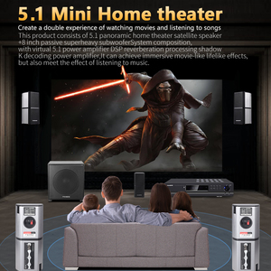 Mini 5,1 sistema de sonido de cine en casa 3D envolvente USB/TB/fibra/Coaxial 5,1 amplificador envolvente combinado sistema de altavoces satelitales - Product Image 3