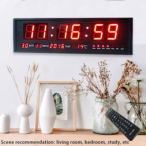 Honghao 6 cifre LED digitale orologio da scrivania popolare Design moderno orologio da parete con Timer conto alla rovescia funzione di allarme per uso domestico - Product Image 2