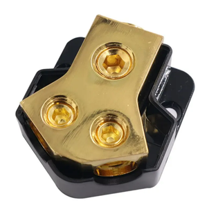 Hot Selling 2 Way 0/2/<strong>4</strong> AWG Gauge <strong>Input</strong> <strong>4</strong>/8/10 Gauge <strong>Output</strong> Amp Ground Terminal Distribution Block <strong>Splitter</strong> for Auto Boat <strong>Audio</strong>