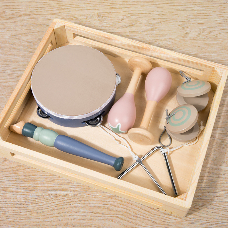 5-piece set with wood tray