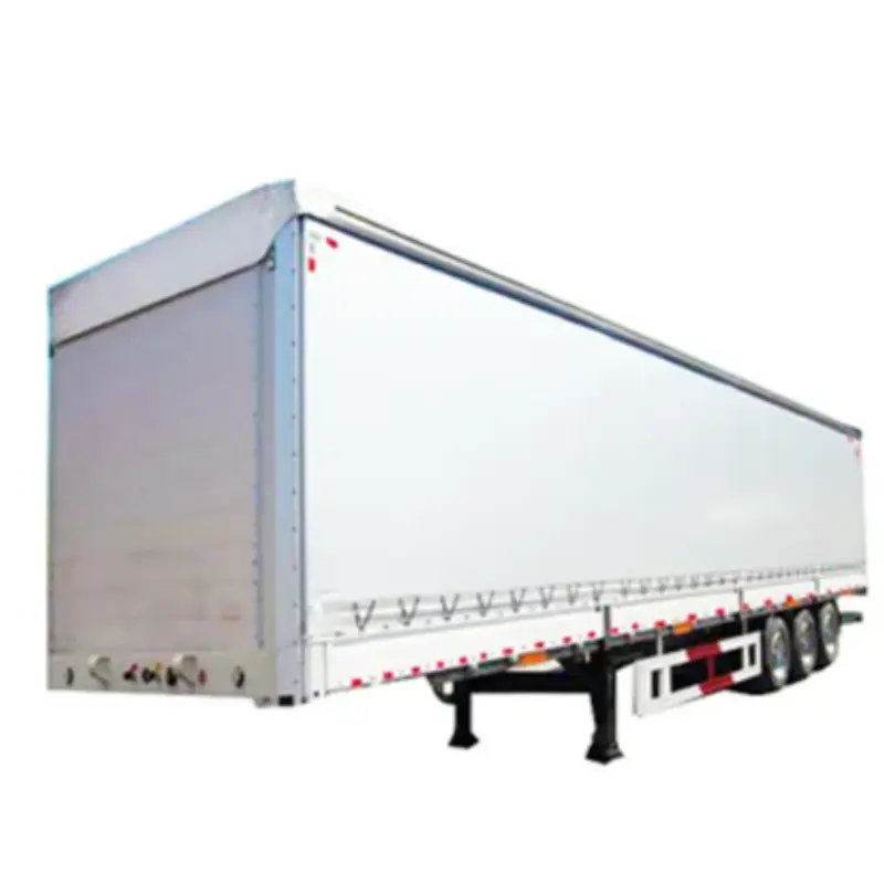 Tianjin TuQiang OEM Tri essieux 13 15M Van Cargo Box Corps Rideau Côté Camion Semi Remorque