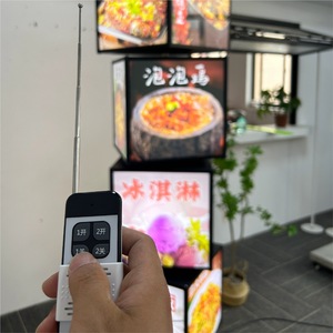 Display rotante a 4 strati con schermo cubico rotante a LED Lightbox Stand girevole scatola luminosa per gioielli per negozi di moda pubblicità