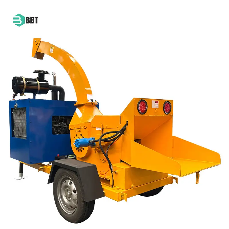 Intelligent Auto Feed Electric Tree Chipping Waste Branch Crusher Garden Wood Chipper For Sawdust Powder