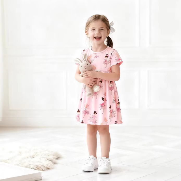 Abito da bambina con stampa integrale