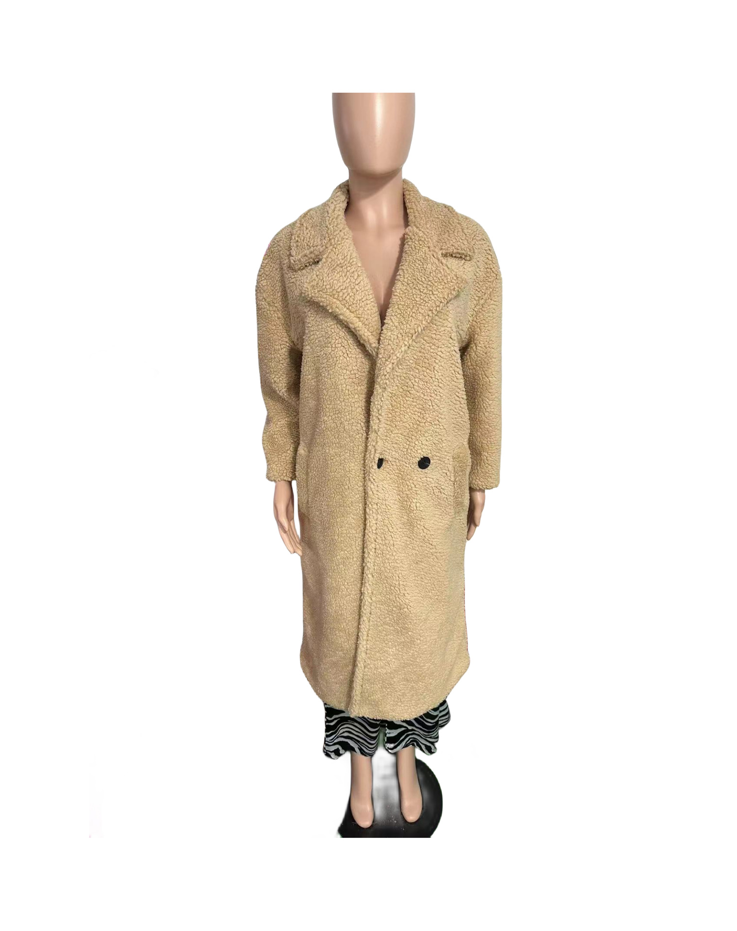 Khaki teddy coat
