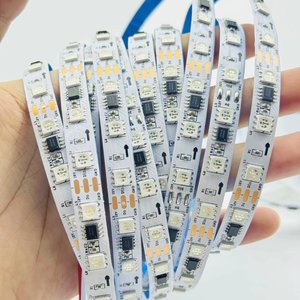 Rgbic <span class=keywords><strong>ws2811</strong></span> 2812b 2815 dc5v 12v 3060 144 lds smd5050 הנמען רצועה אור פיקסל חכם הוביל רצועת לילה Ktv