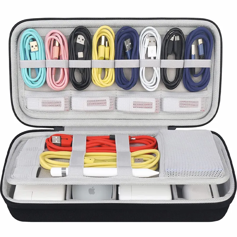 Eva 하드 쉘 전자 액세서리 가방 여행 케이블 케이스 하드 드라이브 케이스 노트북 어댑터 케이스 용 USB 허브 박스