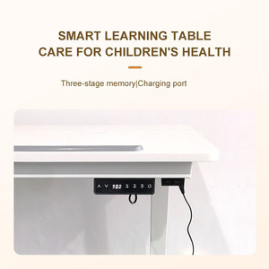 Escritorio fácil de instalar, mesas de estudio inteligentes para estudiantes modernas con estantería, escritorio eléctrico ergonómico ajustable en altura para ordenador para chico - Product Image 2