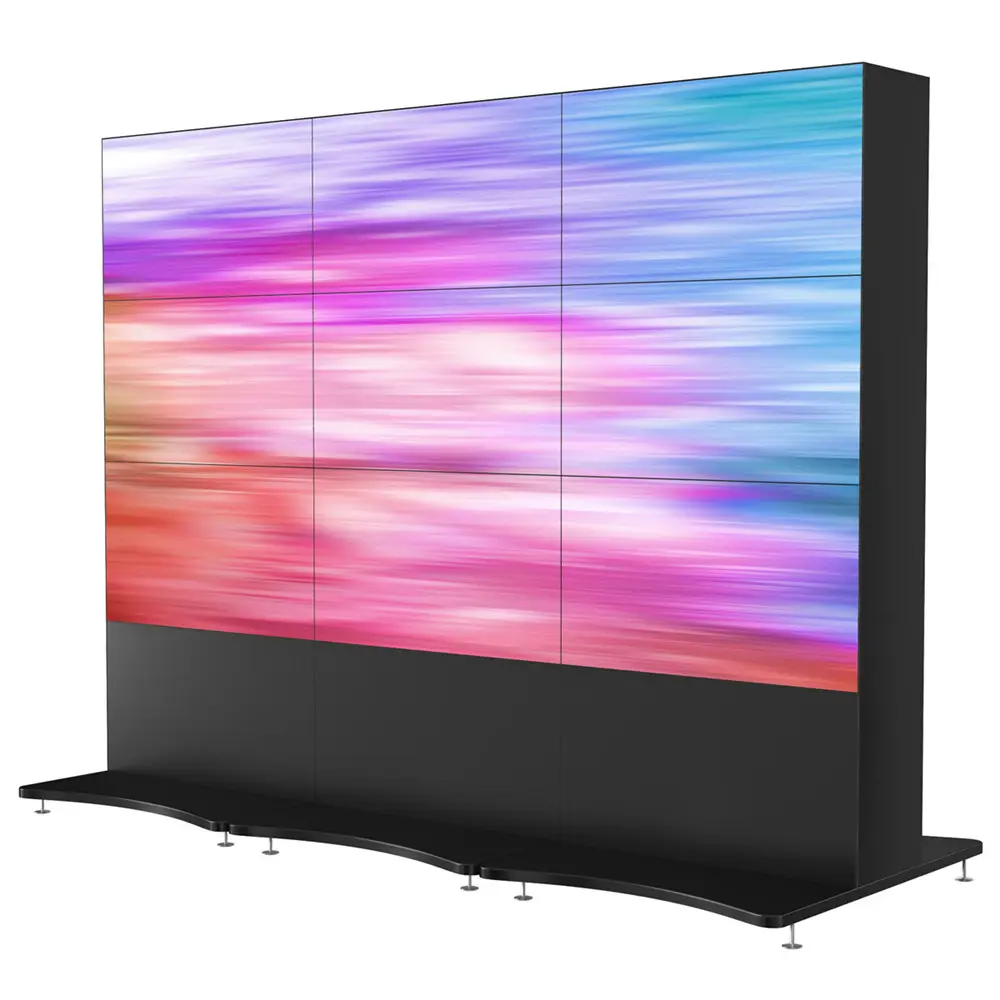 شاشة إعلان LCD مقاس 55 بوصة حائط فيديو تجاري ثلاثي الأبعاد