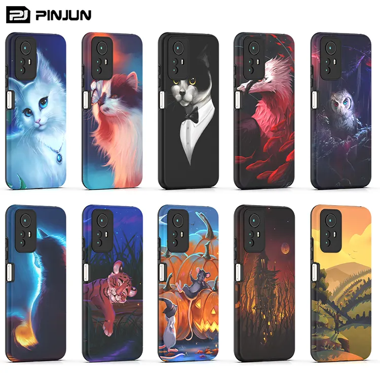 Cor personalizada Pintura Animal Hard Armor 2 em 1 Caixa de telefone à prova de choque para Redmi Note 12s 12 Pro 4G 11R 11s 11 Tampa traseira