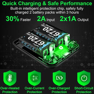 Rapthor ชุดควบคุมแบตเตอรี่แบบชาร์จไฟได้ใน6720mWh 4X สำหรับ <span class=keywords><strong>Xbox</strong></span> One/Series พร้อมที่ชาร์จเร็ว (แบตเตอรี่4ก้อน + ที่ชาร์จ1ก้อน) - Product Image 4