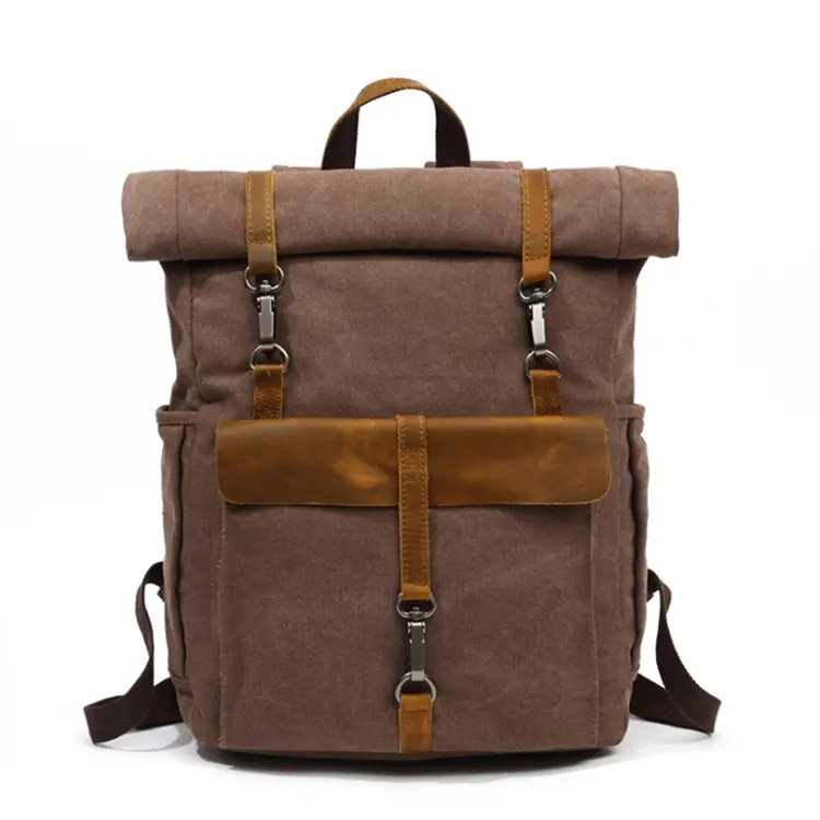 Mochila informal de lona vintage para hombre, bolsa de viaje para exteriores, superventas, 2022