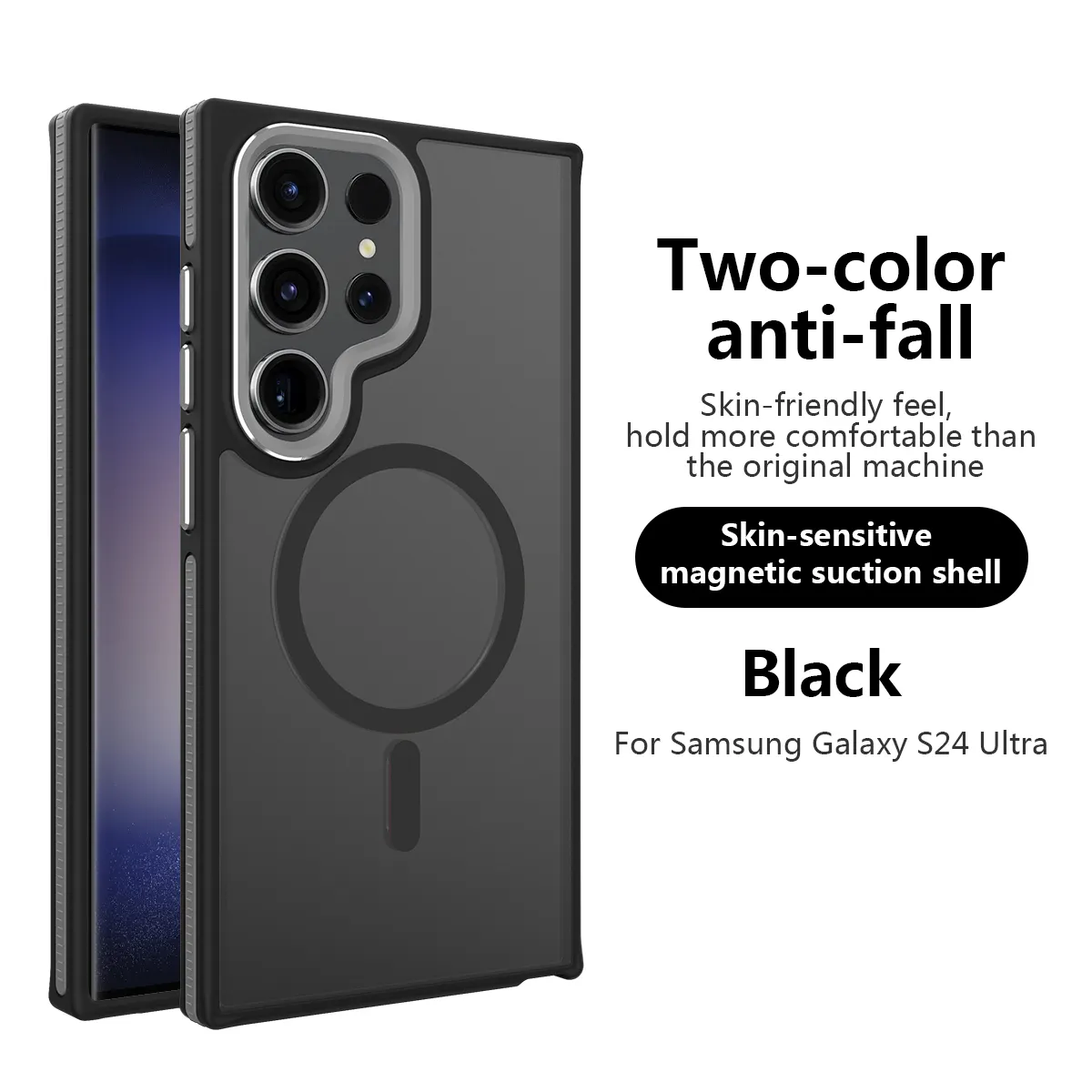 Per Samsung Galaxy S24 Ultra lusso magnetico trasparente opaco custodia per telefono cellulare S24 accessori