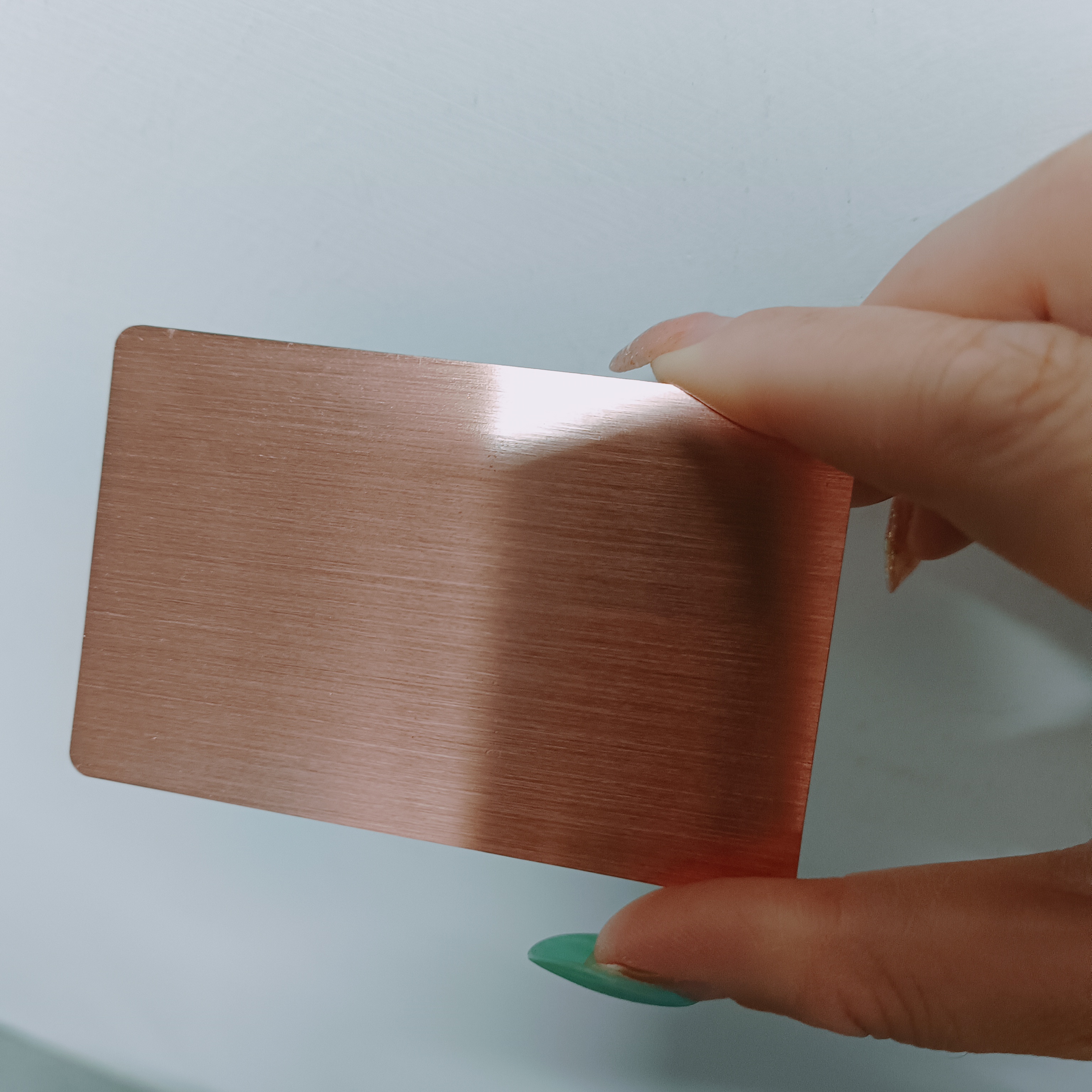 Or rose brossé avec rectangle