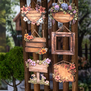 Paket başına 15 çıkartmalar Woodland çiçek Whispers koleksiyonu bahçe ahşap işareti Vintage tarzı çıkartmalar - Product Image 1