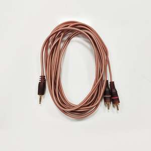威力格3.5毫米2RCA同轴音频适配器电缆哑光咖啡彩色3.5分离器3m摄像机麦克风视频2m音频插孔 - Product Image 5